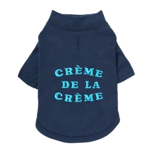 Louis Barx Essential Dog T-Shirt - Creme de la Creme, Midnight Blue