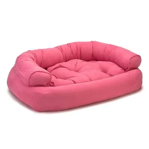 Overstuffed Luxury Dog Sofa – Pink