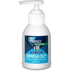 Free Form Omega-3 Fish Oil Liquid Pump Supplement for Small Dogs and Cats, 4 Fluid Ounces - Image 2