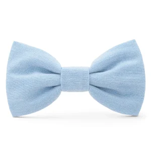 Blue Chambray Dog Bow Tie