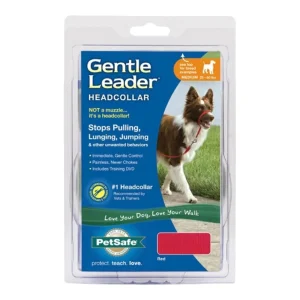 PetSafe Dog Gentle Leader Head Dog Collar, Red Medium