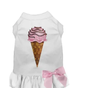 My Favorite Chewy Vuitton Ice Cream Dress by Bark Fifth Avenue