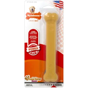 Nylabone Classic Bone Durable Power-Chew Peanut Butter Flavored Nylon Chew Dog Toy
