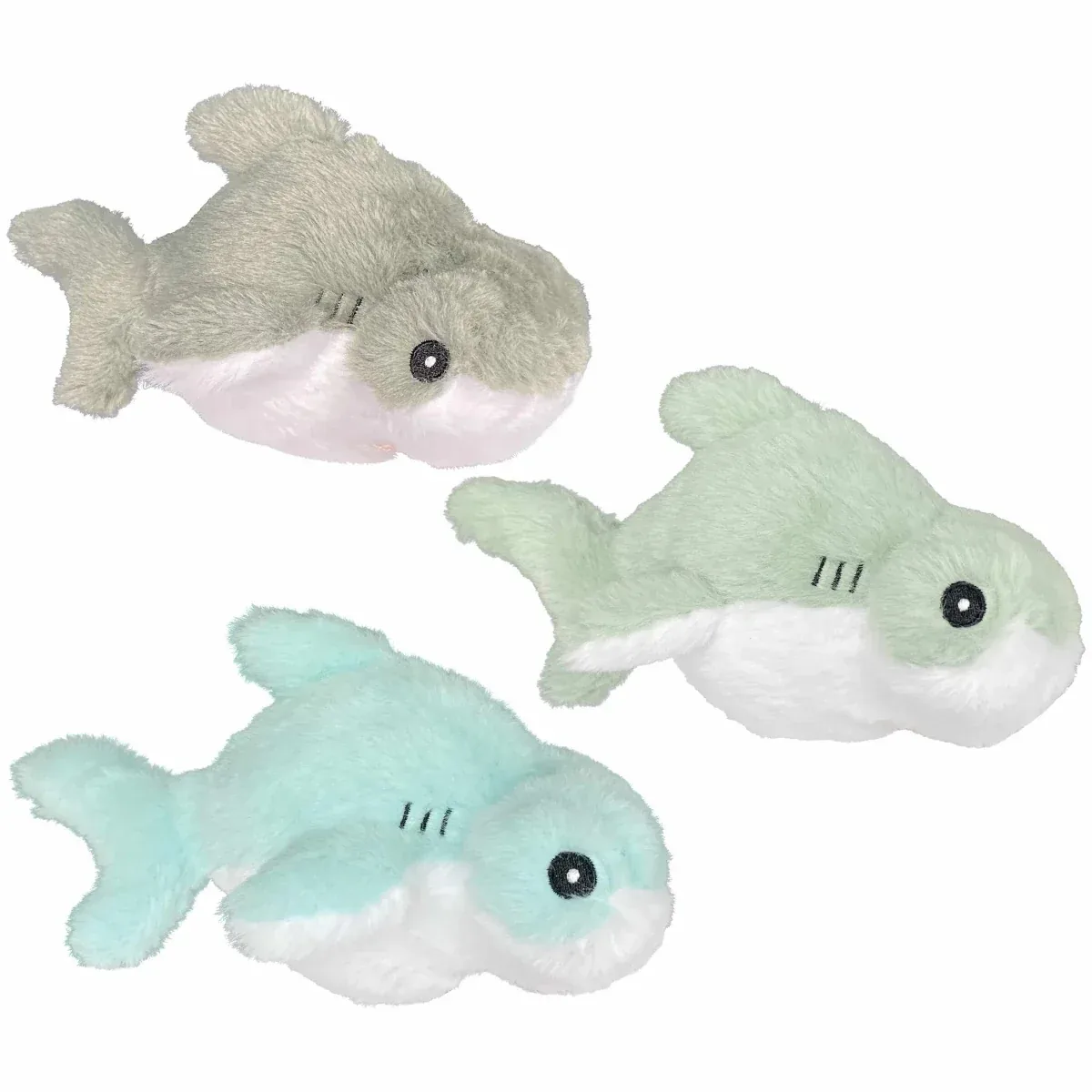Multipet Margaritaville Fins Up Hammerhead Shark Plush Dog Toy Assorted 8 in - Image 2