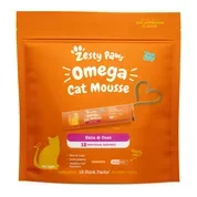 Zesty Paws Omega Lickable Cat Mousse Squeeze Tuna Flavored Skin & Coat Supplement for Cats