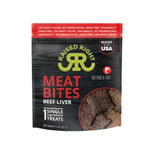 Raised Right Meat Bites Liver Treats for Dogs & Cats