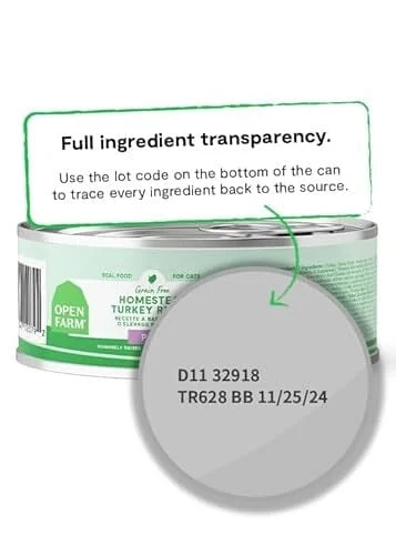 Open Farm Grain-Free Homestead Turkey Pate Recipe Canned Cat Food - Image 2