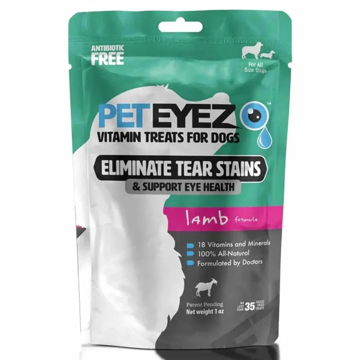 Pet Eyez Vitamin Dog Treats for Dogs Lamb Formula 1 oz