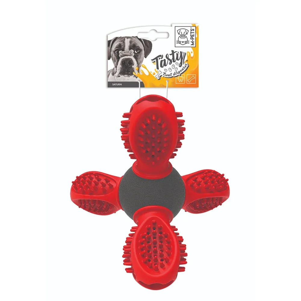 M Pets Saturn Toy for Dogs (Red/Black)