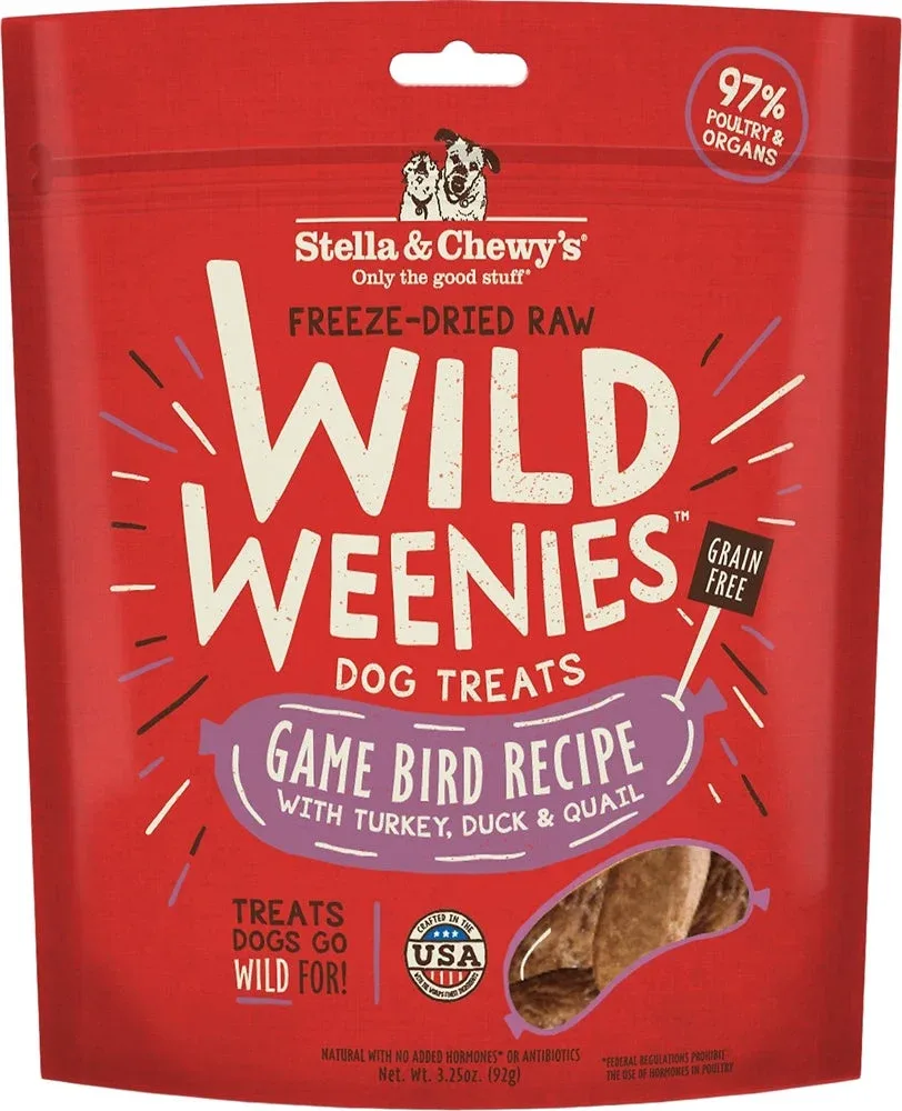 Stella & Chewy's Dog Freeze-Dried Weenie Game Bird 3.25 oz