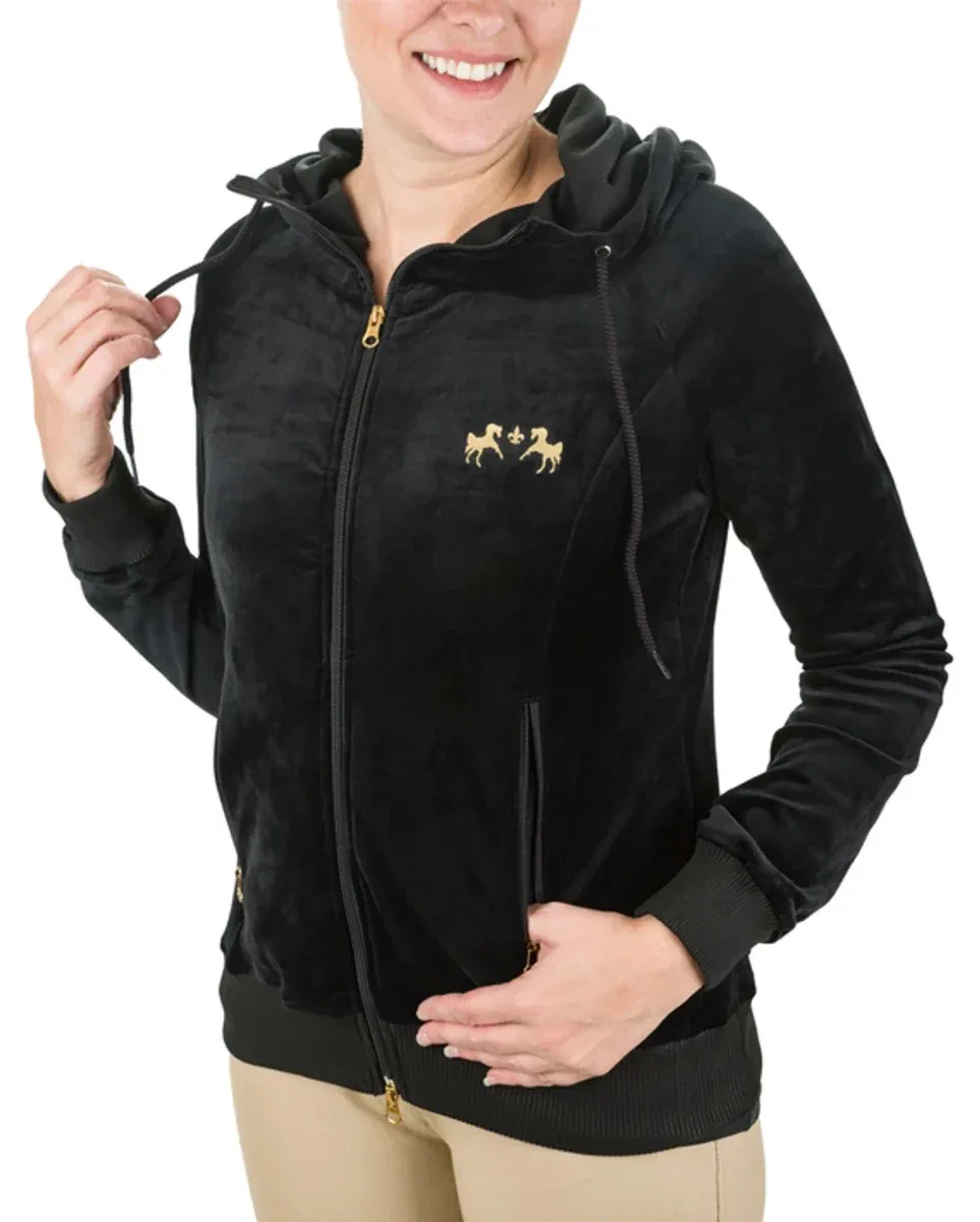 JPC Equestrian Equine Couture Ladies Coco Velvet Jacket, black