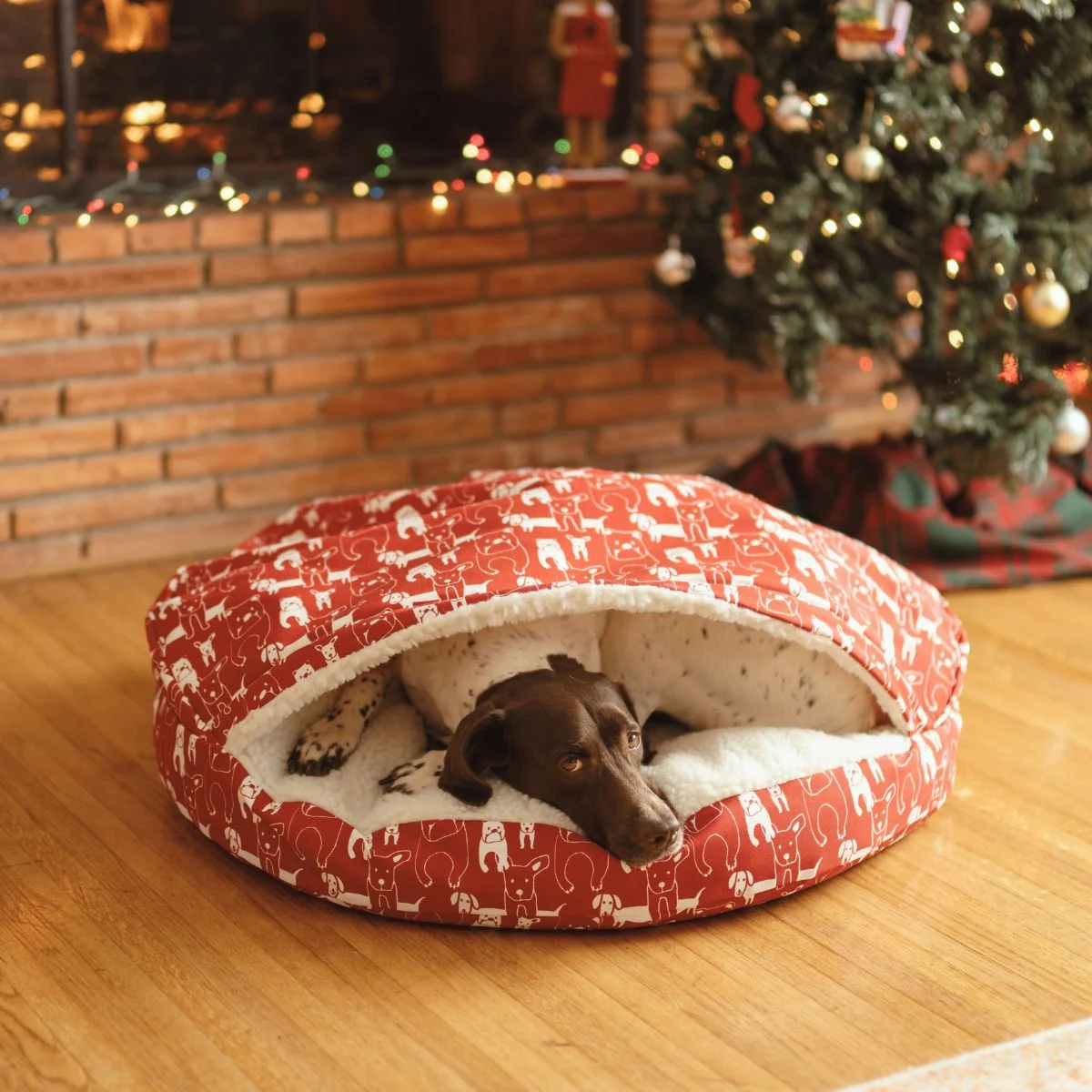 Holiday Collection – Replacement Covers for Round Orthopedic & Regular Cozy Cave® Dog Beds