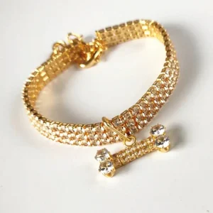 Diamond Bone Pet Dog Collar