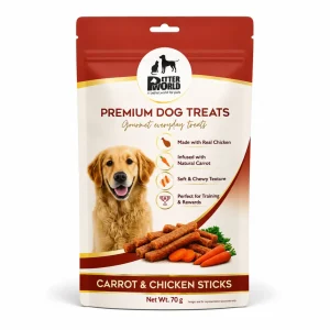 Petter World Carrot & Chicken Sticks Soft Gourmet Chicken Dog Treats
