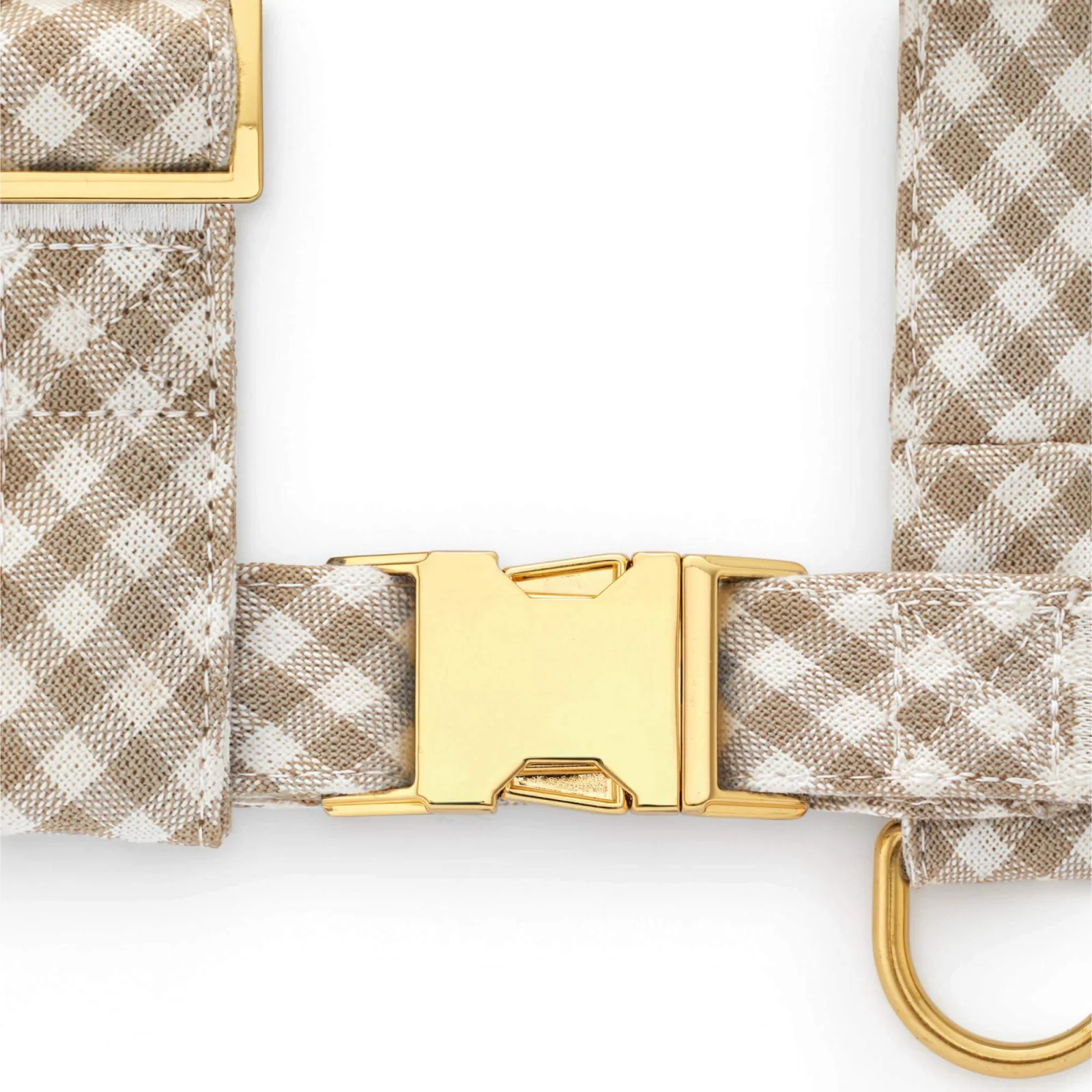Mushroom Brown Gingham Harness Walk Set - Image 2