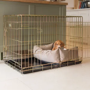 Dog Crate with Cosy & Calming Puppy Crate Bed in Clay Velvet by Lords & Labradors