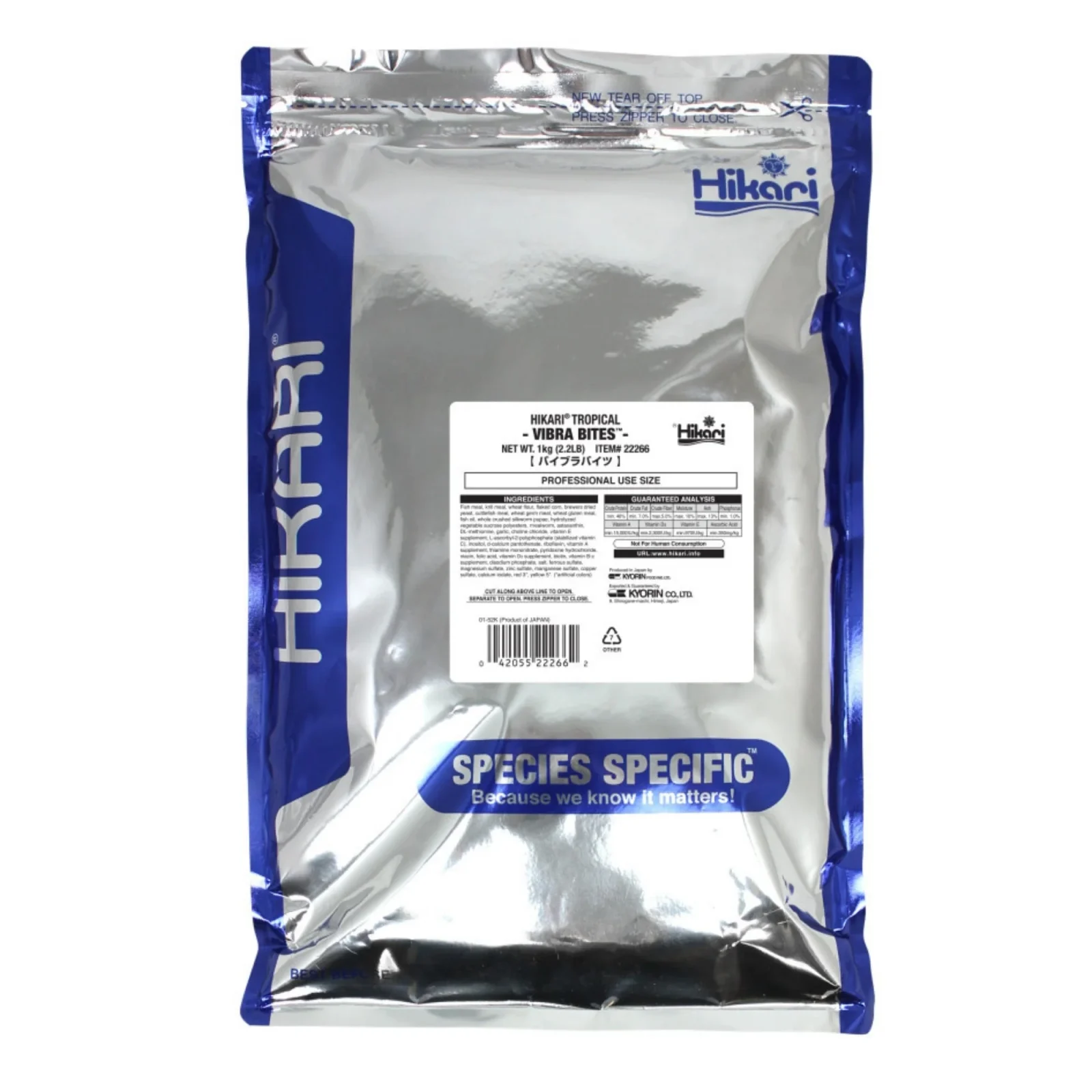 Hikari USA Vibra Bites Tropical Fish Food, 2.2 lb