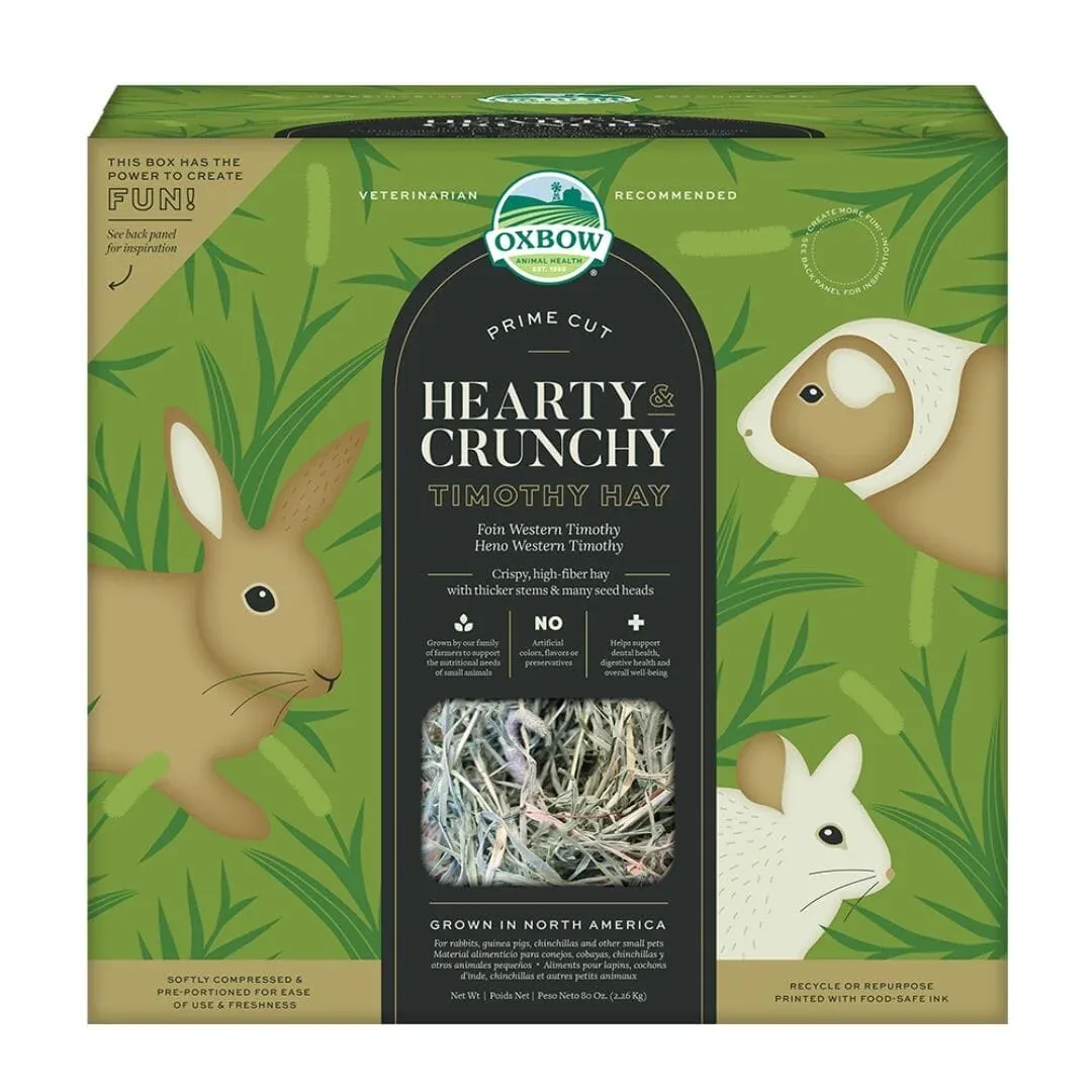 Oxbow Prime Cut Hearty and Crunchy High-Fiber Timothy Hay Small Animal Treat - Image 2