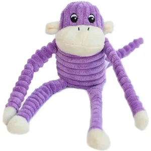 ZippyPaws Spencer Crinkle Monkey Purple Small