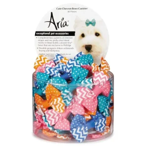 AR Cute Chevron Bow Canister 48 ct