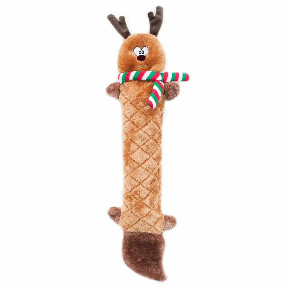 ZippyPaws Holiday Jigglerz Reindeer Plush Dog Toy - Image 2