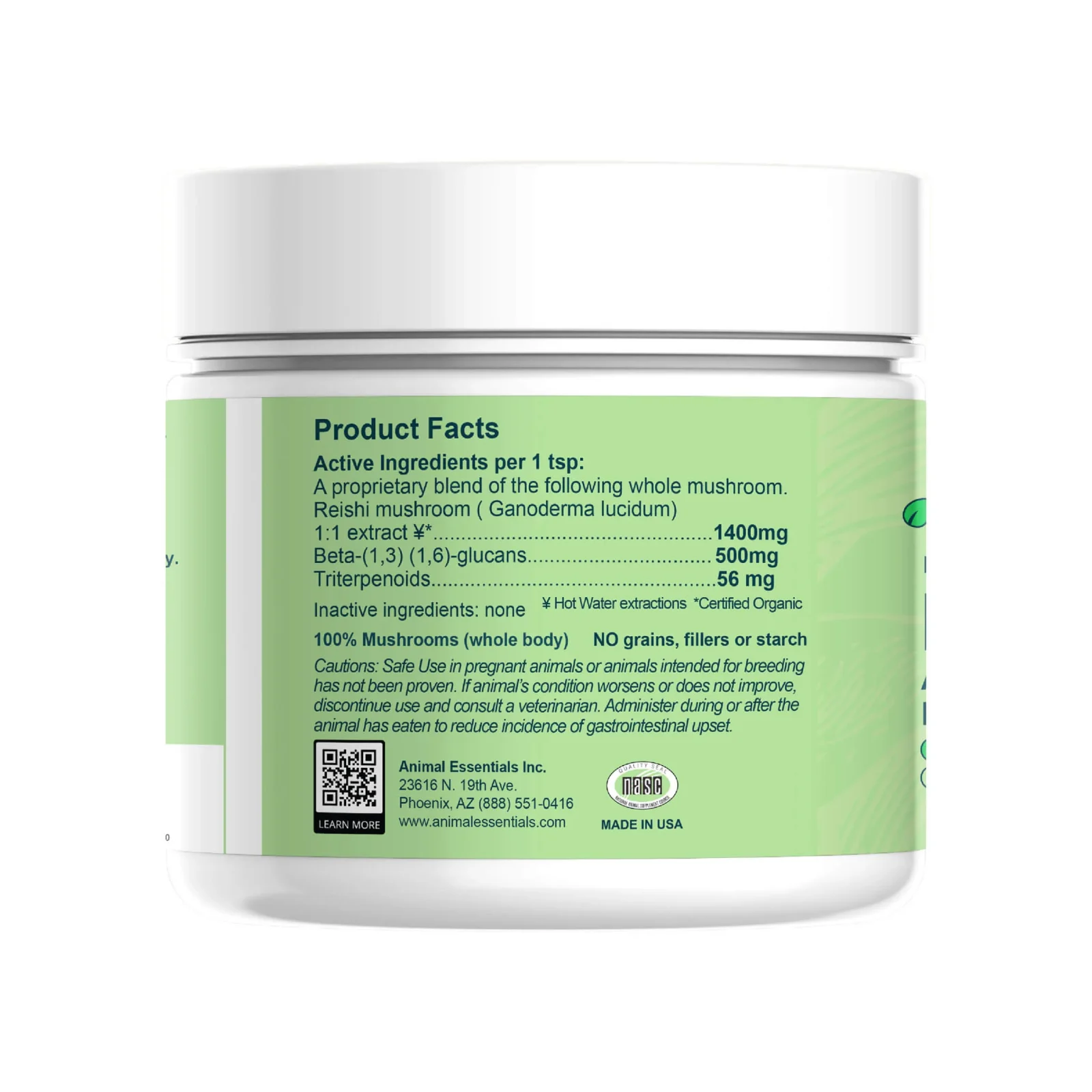 Animal Essentials LONGEVITY Reishi Mushroom Powder for Dogs & Cats - Image 2