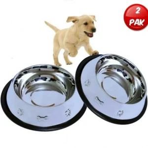 Etched Dry Dog Food Grade Stainless Steel Dog Bowls
