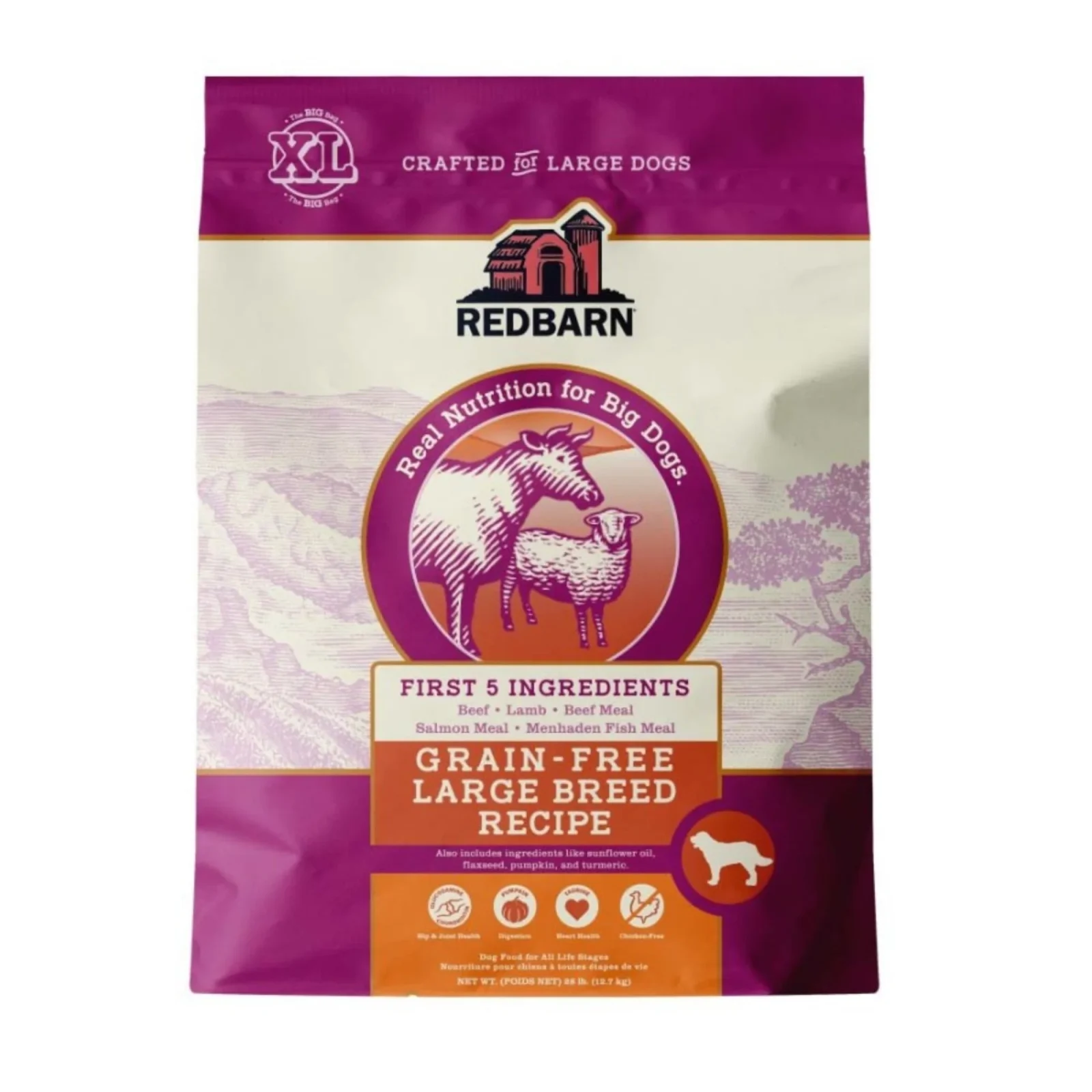 Redbarn Pet Products Grain-Free Large Breed Dry Dog Food Beef & Lamb, 28 lb