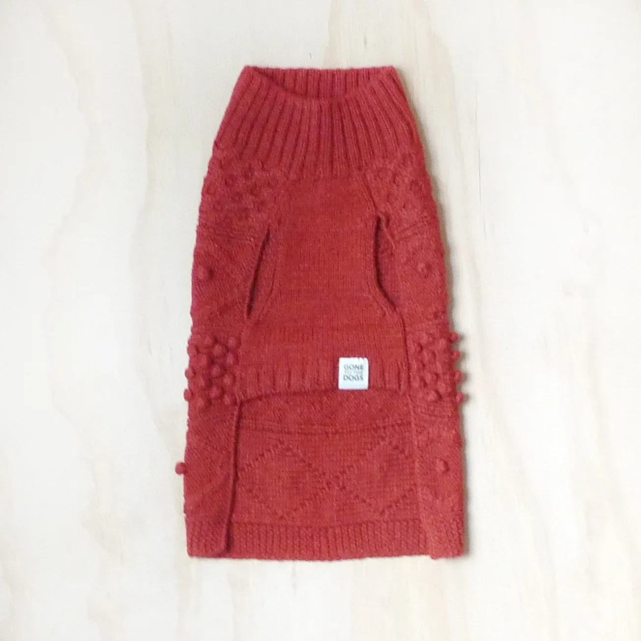 Parker Turtleneck Cable Sweater - Burnt Orange - Image 2
