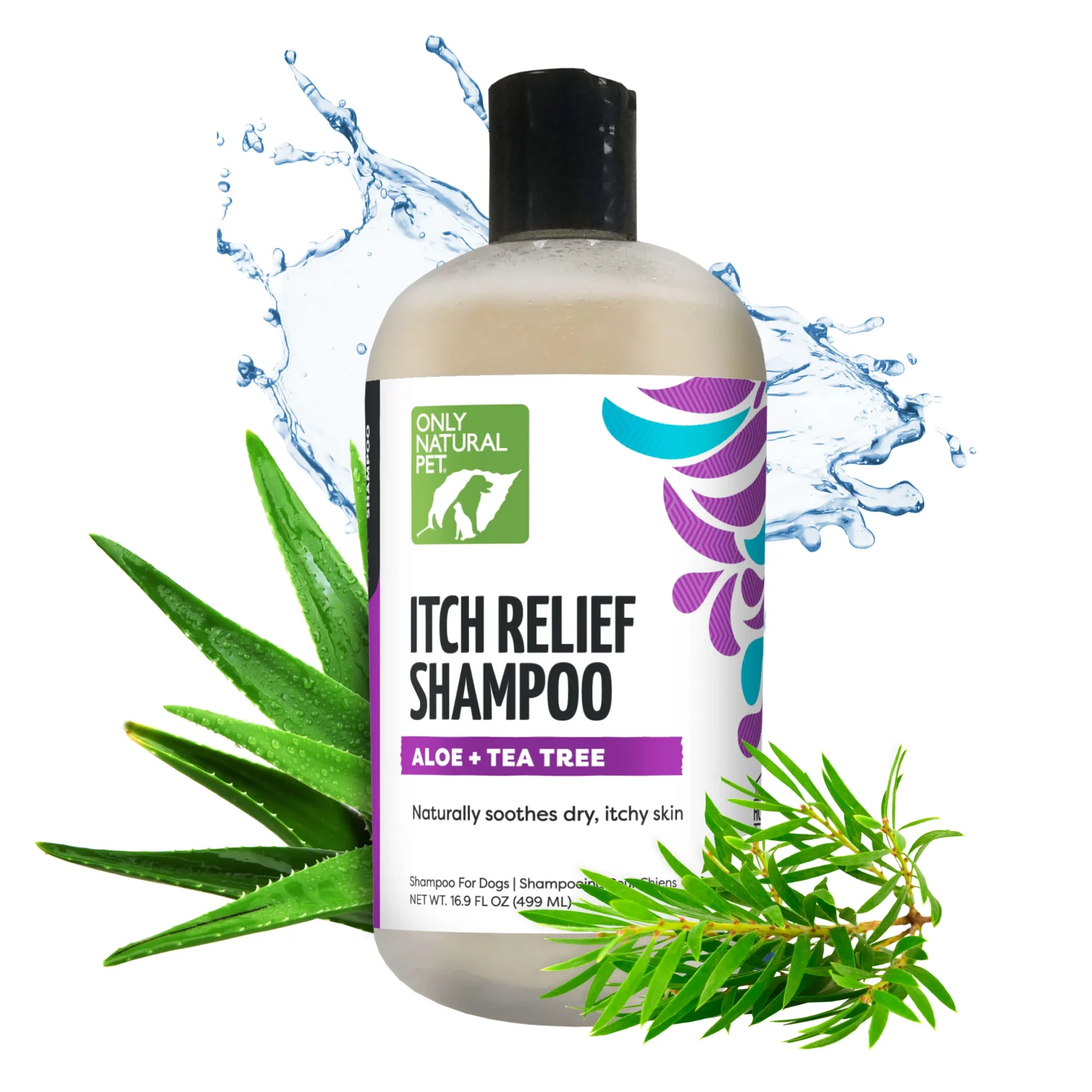 Only Natural Pet Itch Relief Shampoo with Aloe + Tea Tree for Dogs - Image 2
