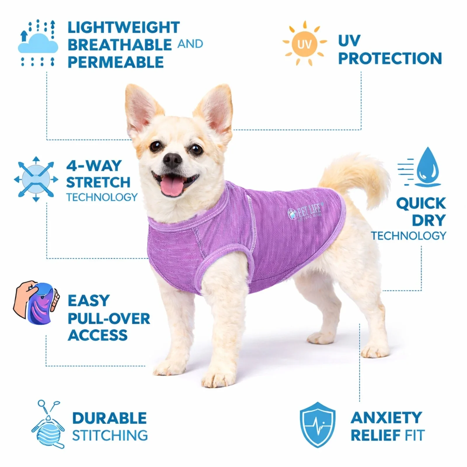 Pet Life ® Active 'Aero-Pawlse' Quick-Dry and 4-Way-Stretch Yoga Fitness Dog T-Shirt Tank Top - Image 2