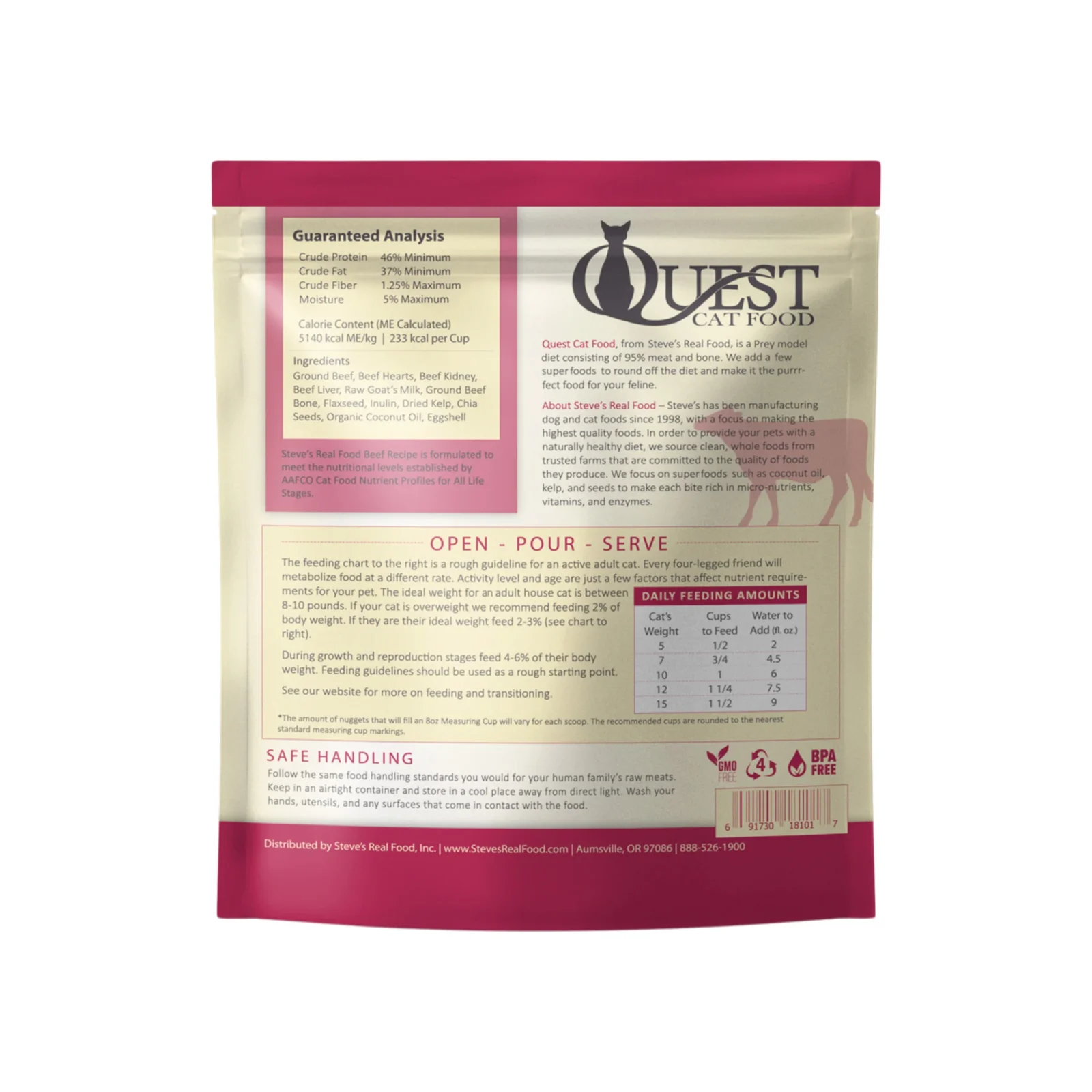 Steve's Real Food Cat Quest Freeze Dried - Image 2