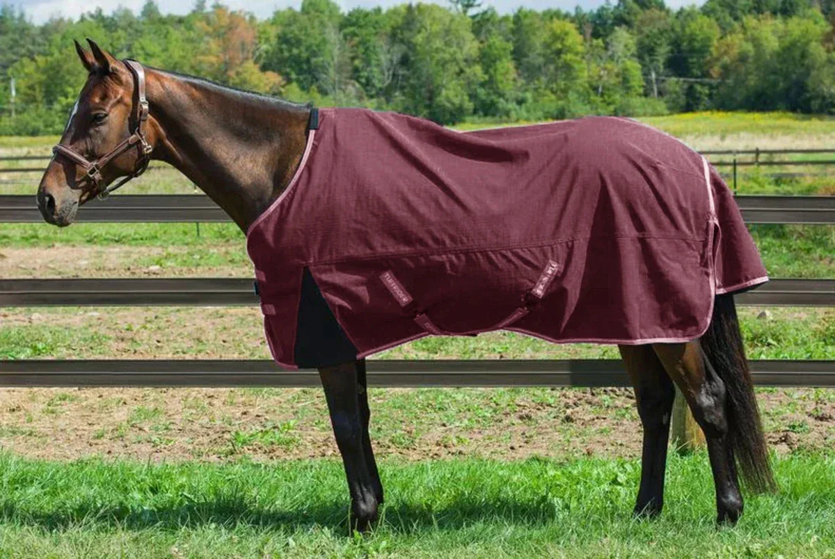 TuffRider Bonum 1200D Ripstop Turnout Sheet with Standard Neck - Maroon - 72 - Image 2