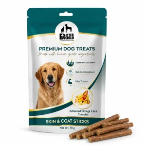 Petter World Skin & Coat Sticks with Omega 3 & 6 Dog Treats