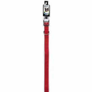 Diggers, 1 in Dbl Nylon Dog Collar, 18 in Red