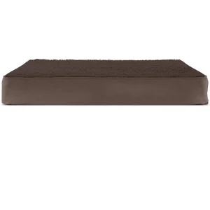 FurHaven Terry & Suede Deluxe Orthopedic Pet Bed - Espresso (Jumbo)