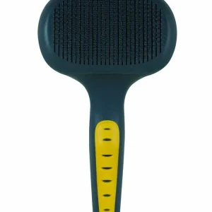 JW Pet Self-Cleaning Slicker Grey/Yellow Large