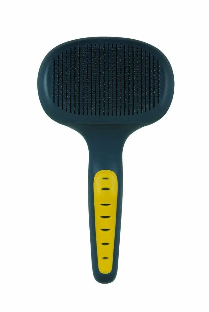 JW Pet Self-Cleaning Slicker Grey/Yellow Large