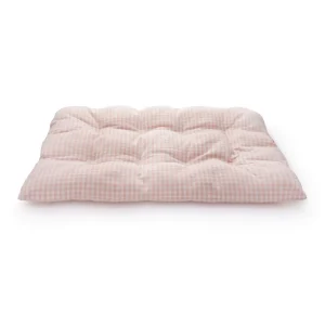 Blush Pink Gingham Dog Travel Mat
