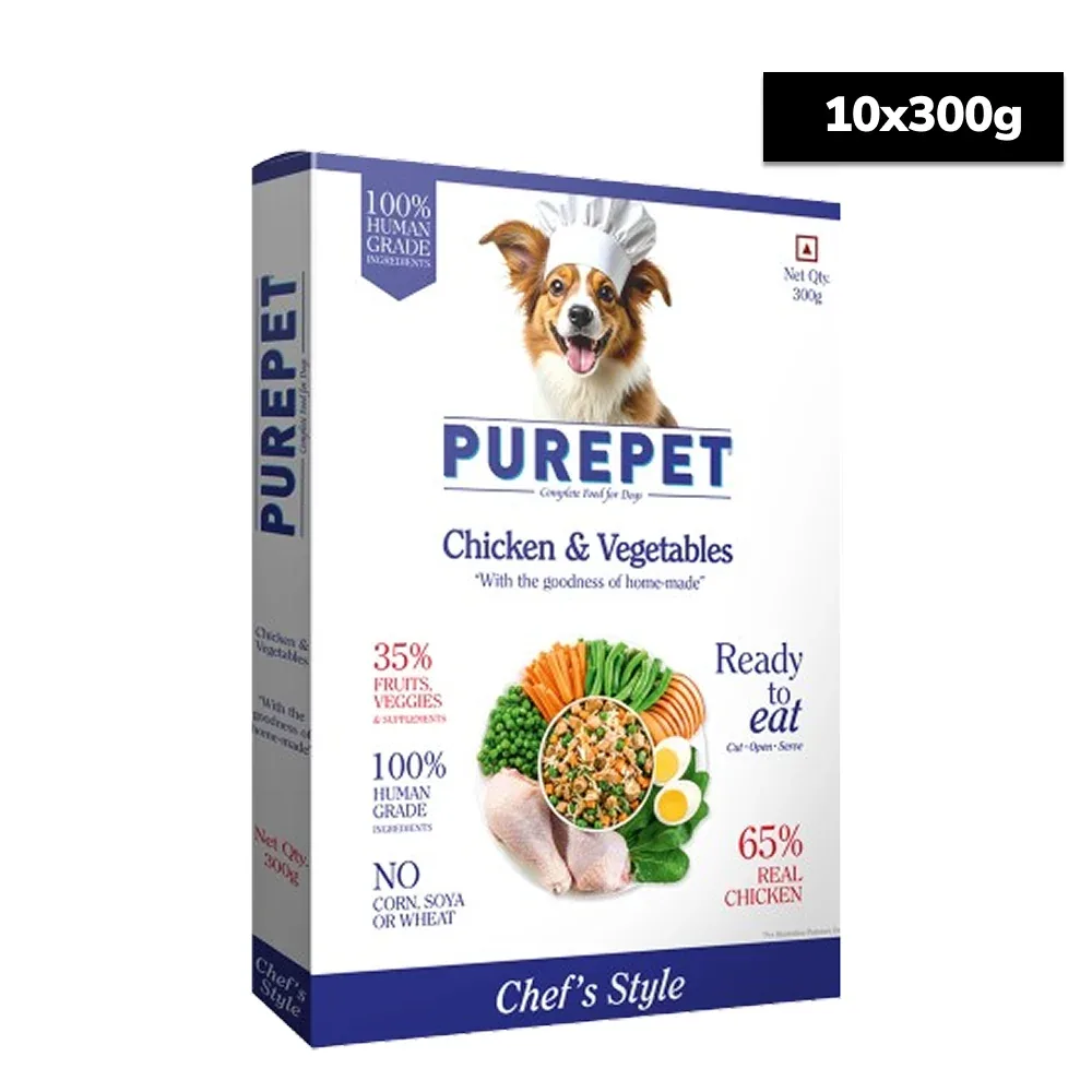 Purepet Chicken and Vegetable Biryani Fresh Food For Dogs