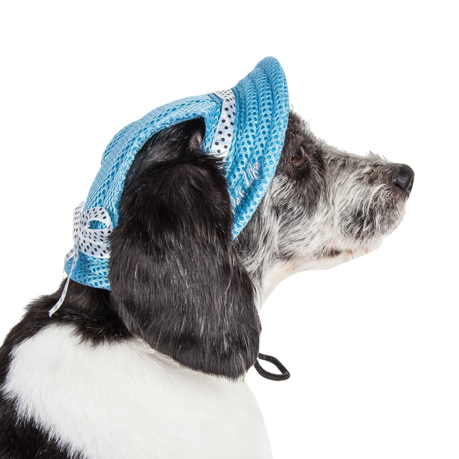 Pet Life ® 'Sea Spot Sun' UV Protectant Adjustable Fashion Mesh Brimmed Dog Hat Cap - Image 2