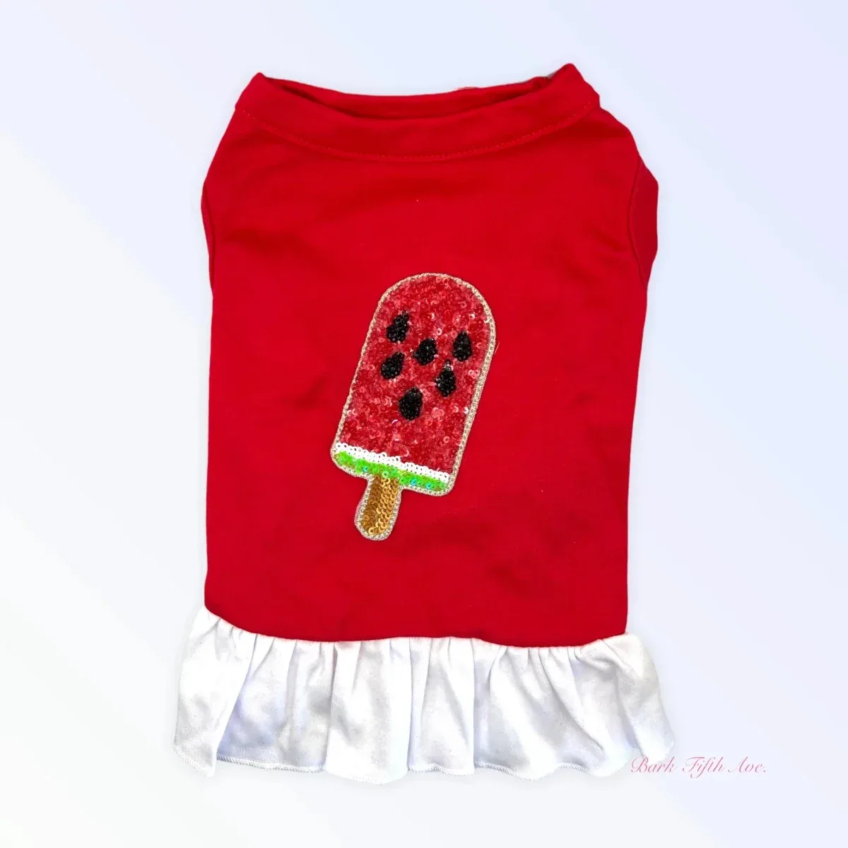 My Favorite Summer Dog Treats - Watermelon Dog Dress & Tee by Bark Fifth Avenue - Image 2