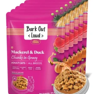 Bark Out Loud Mackerel & Duck Chunks Gravy Adult Cat Wet Food