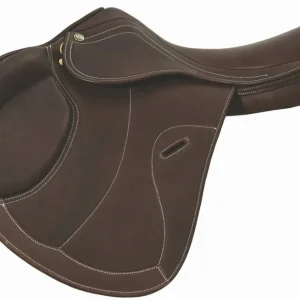 Henri de Rivel Galia Close Contact Jumping Saddle - Premium Leather Deep Seat Saddle with Adjustable Knee Blocks