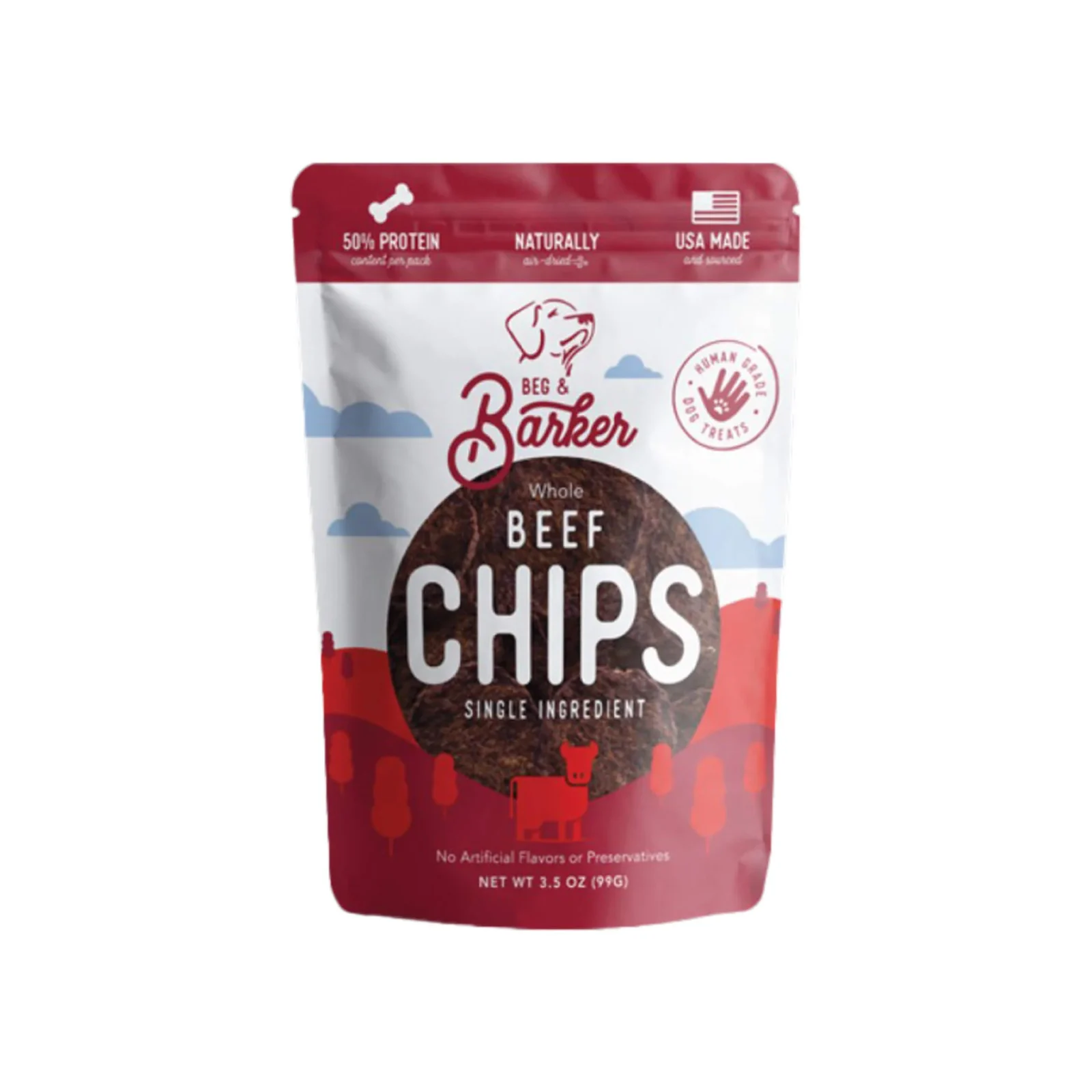 Beg & Barker Chips Single Ingredient Human Grade Dog Treats