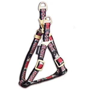 Touchdog Tough Stitched Durable Embroidered Leash and Harness - Black