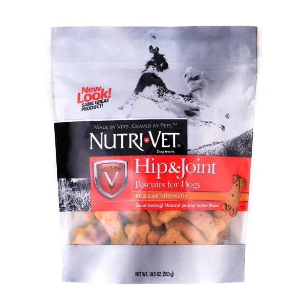 Nutri-Vet Hip and Joint Regular-Strength Peanut Butter Crunchy Dog Biscuits Treats