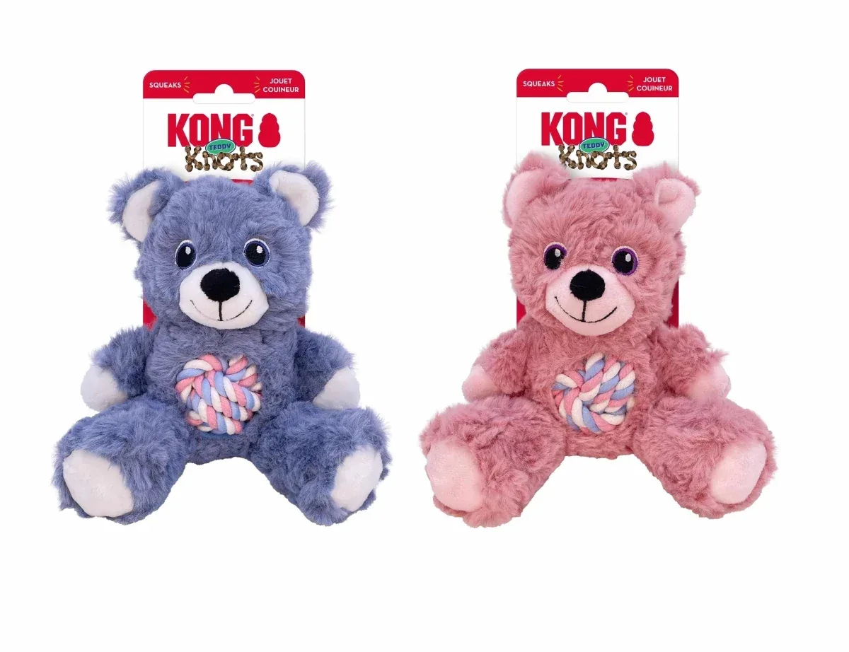KONG Knots Teddy Dog Rope Dog Toy Assorted, SMALL