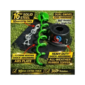 Double Dog Run Tangle-free Two Dog Tie-Out Stake