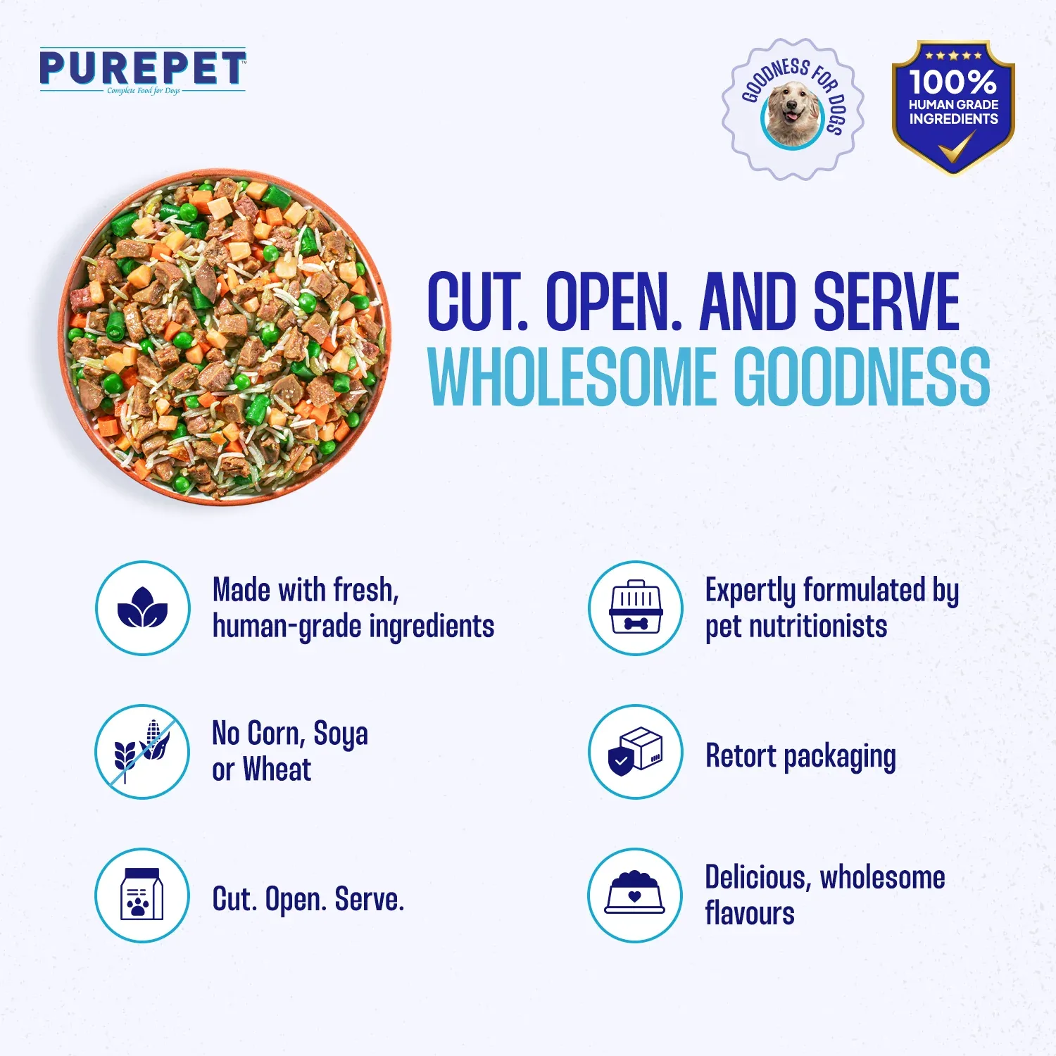 Purepet Chicken and Vegetable Biryani Fresh Food For Dogs - Image 2